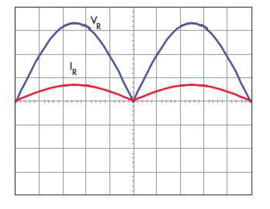 6. Shown are voltage and current waveforms from a conventional PFC boost converter.