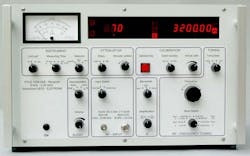 This EMI receiver (FCLE 1535) covers the frequency range from 9 kHz to 3.25 GHz. (Image from Reference 1) This EMI receiver (FCLE 1535) covers the frequency range from 9 kHz to 3.25 GHz. (Image from Reference 1)