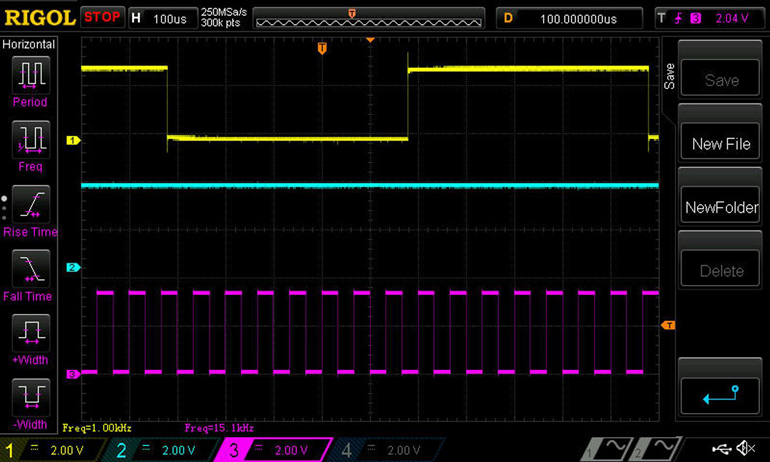 8. Waveform when input frequency is 1 kHz.