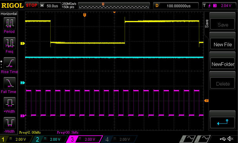9. Waveform when input frequency is 2 kHz.