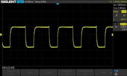 14. Oscilloscope screen capture of a typical MAX20343H HVLX waveform with 246-mA load.
