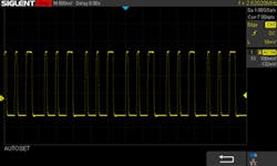 6. Typical MAX77642 LXA waveform with SSB0 and SSB1 Iout = 1.2 mA and SSB2 Iout = 126.1 mA load conditions. 6. Typical MAX77642 LXA waveform with SSB0 and SSB1 Iout = 1.2 mA and SSB2 Iout = 126.1 mA load conditions.