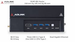 4. The ADLINK DLAP-401-Xavier is a complete system that exposes dual Gigabit Ethernet as well as USB 3.1 Type-A and Type-C connections. 4. The ADLINK DLAP-401-Xavier is a complete system that exposes dual Gigabit Ethernet as well as USB 3.1 Type-A and Type-C connections.