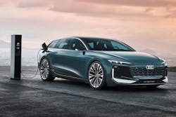 Audi’s electric A6 Avant concept can drive 186 miles off a 10-minute charge, with a total estimated range of over 400 miles on a full charge (European WLPT cycle, around 300 miles on U.S. EPA cycle). Audi’s electric A6 Avant concept can drive 186 miles off a 10-minute charge, with a total estimated range of over 400 miles on a full charge (European WLPT cycle, around 300 miles on U.S. EPA cycle).