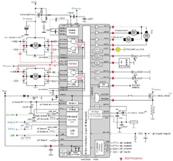 3. The STMicroelectronics L99DZ200G contains multiple application-specific motor drivers, regulators, LED drivers, CAN and LIN interfaces, and protection circuitry. 3. The STMicroelectronics L99DZ200G contains multiple application-specific motor drivers, regulators, LED drivers, CAN and LIN interfaces, and protection circuitry.