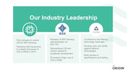 5. Origin Wireless AI is working other organizations like IEEE to standardize on Wi-Fi sensing, leading to standards like 802.11bf. 5. Origin Wireless AI is working other organizations like IEEE to standardize on Wi-Fi sensing, leading to standards like 802.11bf.