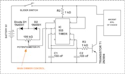1. Schematic design of the PWM circuit. 1. Schematic design of the PWM circuit.