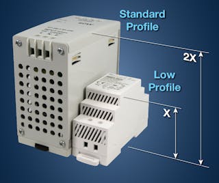 FIGURE 1: Altech&rsquo;s 60 W DIN rail power supply uses the latest components to maximize power density. The result is a product which is half the height of competitors&rsquo; products. Source: Altech