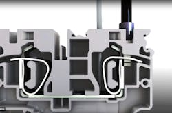 4. Spring clamp terminal blocks can handle controller interconnections in a smaller space than screw type terminal blocks. 4. Spring clamp terminal blocks can handle controller interconnections in a smaller space than screw type terminal blocks.
