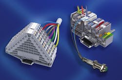 8. Specially designed terminal blocks are available for specific applications, such as the Sensor and actuator terminal block and the marshalling terminal block. 8. Specially designed terminal blocks are available for specific applications, such as the Sensor and actuator terminal block and the marshalling terminal block.