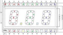 2. Pin diagram for the numerical LCD display (Lumex LCD-S301C31TR). 2. Pin diagram for the numerical LCD display (Lumex LCD-S301C31TR).