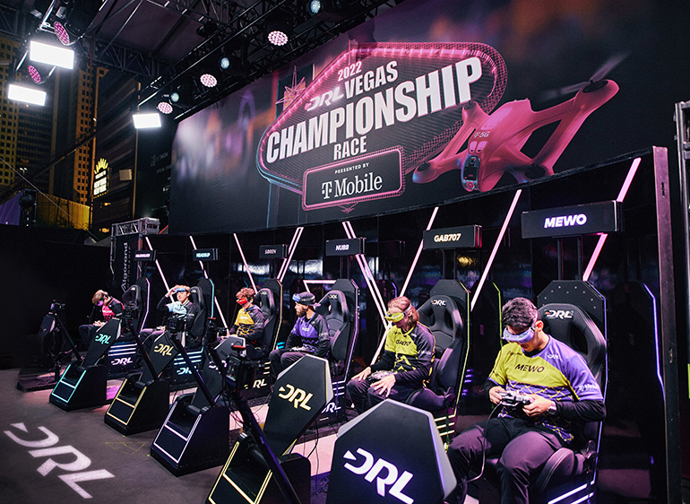 2. DRL competitions pit pilots using First Person View (FPV) glasses against each other. (Courtesy of DRL)