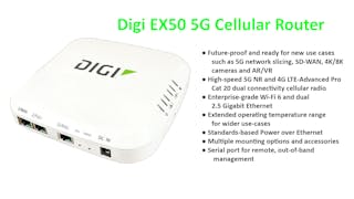 3. The Digi EX50 delivers private cellular support to the enterprise.