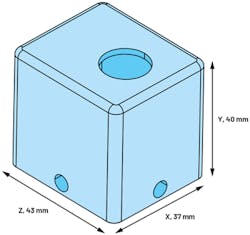 4. Rectangular enclosure with material type changed for simulation study.