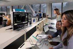 1. Tektronix’s new lightweight 2 Series mixed-signal oscilloscope features a high-resolution, 10.1-in. touchscreen display and an intuitive user interface. 1. Tektronix’s new lightweight 2 Series mixed-signal oscilloscope features a high-resolution, 10.1-in. touchscreen display and an intuitive user interface.