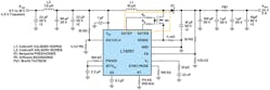 7. Split gate pins in the LT8357 boost controller are used o separately control the rising and falling edge of the high-power discrete MOSFET switching edge. The yellow outline focuses on the split gate pins. 7. Split gate pins in the LT8357 boost controller are used o separately control the rising and falling edge of the high-power discrete MOSFET switching edge. The yellow outline focuses on the split gate pins.