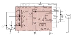 1. The LTC6563 from Analog Devices, a low-noise four-channel transimpedance amplifier (TIA), eases the task of effectively capturing signals from photodiodes in LiDAR and related applications.