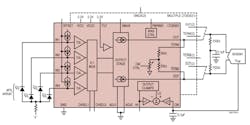 1. The LTC6563 from Analog Devices, a low-noise four-channel transimpedance amplifier (TIA), eases the task of effectively capturing signals from photodiodes in LiDAR and related applications. 1. The LTC6563 from Analog Devices, a low-noise four-channel transimpedance amplifier (TIA), eases the task of effectively capturing signals from photodiodes in LiDAR and related applications.