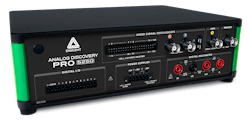 2. The Analog Discovery Pro 5250 includes a dual channel analog and 32-channel digital oscilloscope in addition to network, spectrum and logic analyzer support. 2. The Analog Discovery Pro 5250 includes a dual channel analog and 32-channel digital oscilloscope in addition to network, spectrum and logic analyzer support.