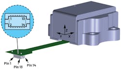 6. ADcmXL3021 triaxial digital output MEMS in aluminum package with flex connector. 6. ADcmXL3021 triaxial digital output MEMS in aluminum package with flex connector.