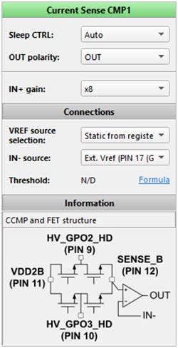 10. Current-sense CMP 1 configuration. 10. Current-sense CMP 1 configuration.
