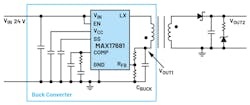 3. This iso-buck converter is built with a MAX17681.