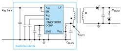 3. This iso-buck converter is built with a MAX17681. 3. This iso-buck converter is built with a MAX17681.
