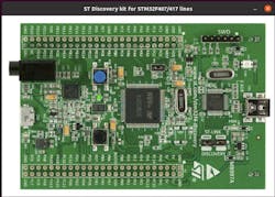 3. Shown is the STM32 F4 Discovery board. 3. Shown is the STM32 F4 Discovery board.