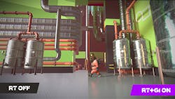 9. This scene was rendered without Imagination Technologies mobile 3D ray tracing support (left), and with that support enabled (right). 9. This scene was rendered without Imagination Technologies mobile 3D ray tracing support (left), and with that support enabled (right).