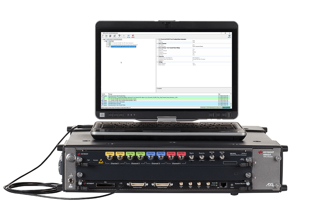 Based on the Compliance Test Specification requirements, this receiver compliance test solution developed by Keysight can verify MIPI-compliant A-PHY devices.