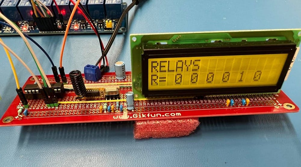 Microcontroller Controls Relays via RF Modules (Download) Circuit Diagram