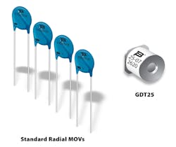 2. Designers can realize circuit-protection advantages by placing a GDT in series with an MOV.