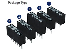 1. The Pickering Electronics Series 113RF SIL/SIP 3-GHz reed relays begin with the basic &ldquo;1 Form A&rdquo; configuration, but the relays also are offered in other versions.