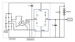 2. Despite its internal complexity, the regulator’s five-pin package results in a minimum of connections and associated interconnection issues. 2. Despite its internal complexity, the regulator’s five-pin package results in a minimum of connections and associated interconnection issues.