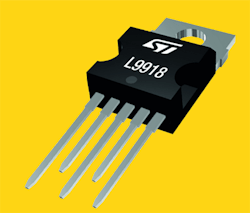 4. The standard TO220-5 package of the L9918 unintentionally conceals the internal functional complexity of this sophisticated automotive-alternator voltage regulator.