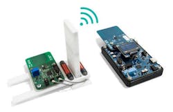 Shown is what's claimed as the world's first wireless IoT sensor node based on Wiegand technology. On the left is the two Wiegand Harvesters between the bar magnets (inside the white enclosure) and the transmitter board with microcontroller, temperature sensor, and UWB transmitter module. On the right is the receiver station located 60 m away, collecting the data by radio. Shown is what's claimed as the world's first wireless IoT sensor node based on Wiegand technology. On the left is the two Wiegand Harvesters between the bar magnets (inside the white enclosure) and the transmitter board with microcontroller, temperature sensor, and UWB transmitter module. On the right is the receiver station located 60 m away, collecting the data by radio.
