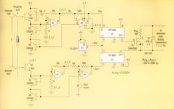1. A handy accessory for archery and target-shooting buffs with a do-it-yourself tendency, this circuit allows the speed of a projectile to be accurately measured with a standard ohm meter. 1. A handy accessory for archery and target-shooting buffs with a do-it-yourself tendency, this circuit allows the speed of a projectile to be accurately measured with a standard ohm meter.