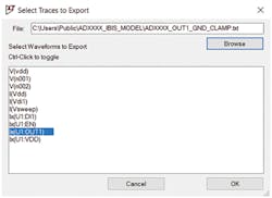 6. Exporting simulation data as text.