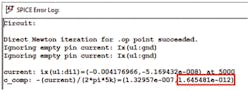 18. Measure statement results in SPICE Error Log. 18. Measure statement results in SPICE Error Log.