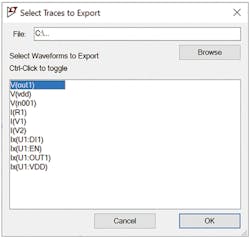 26. Selecting trace and setting the saving directory.