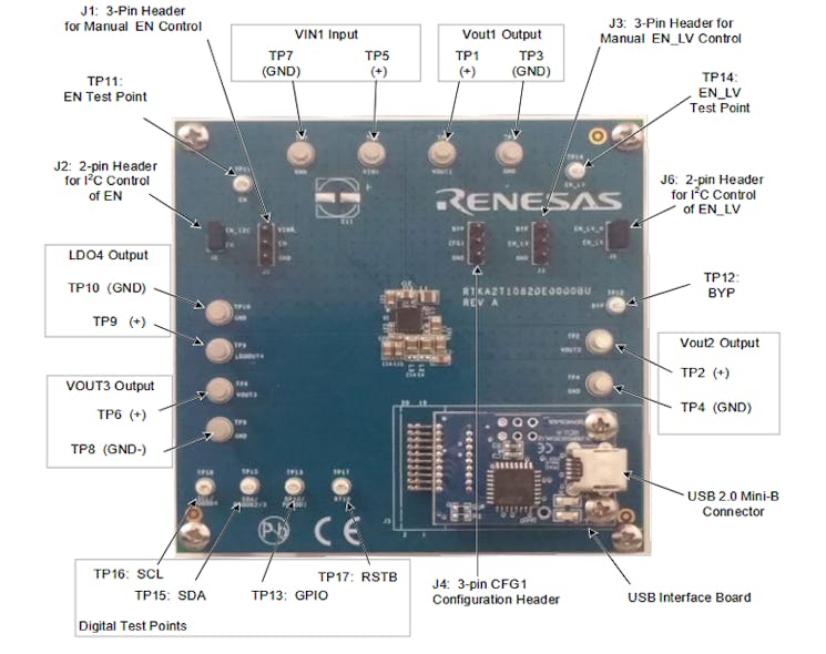 2. The associated RTKA271082DE0000BU Evaluation Board simplifies evaluating the features, functions, and performance of the RAA271082 as well as its configuration and setup.
