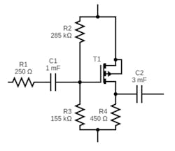 1. This amplifier circuit comprised of resistors, millifarad supercapacitors, and a FET was used to demonstrate the possibilities of the paper printed circuit board. 1. This amplifier circuit comprised of resistors, millifarad supercapacitors, and a FET was used to demonstrate the possibilities of the paper printed circuit board.