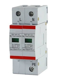 Shown is one type of a surge protection device (SPD).