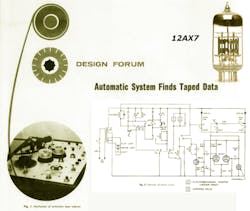 4. The magnetic tape controller employed vacuum tubes, including a dual-triode 12AX7.