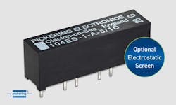 6. The Series 104 SIL/SIP reed-relay family has optional electrostatic shielding between the switch and the coil.