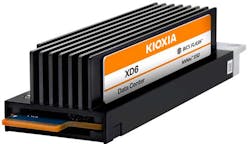 1. The three E1.S form factors (top to bottom: 9.5 mm, 15 mm, and 25 mm) represented by KIOXIA XD6 Series PCIe 4.0 data center NVMe SSDs.
