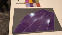 This section of film would be wrapped around a section of the BMW vehicle. The electrical connectors are on the side and the number of them limits the sections of the panel that can be individually controlled. This section of film would be wrapped around a section of the BMW vehicle. The electrical connectors are on the side and the number of them limits the sections of the panel that can be individually controlled.