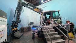 3. John Deere is aiming to have an eight-hour battery life on its electric excavator. 3. John Deere is aiming to have an eight-hour battery life on its electric excavator.