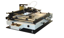 2. A stencil printer, which dispenses solder paste, is the first step in the paste, place, and reflow assembly process.
