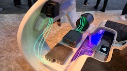 2. The simulated wireless battery-management system (wBMS) shows off Analog Devices' wireless technology, which has been integrated into its BMS. 2. The simulated wireless battery-management system (wBMS) shows off Analog Devices' wireless technology, which has been integrated into its BMS.